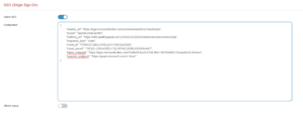 Config SSO