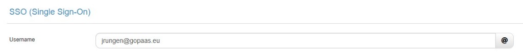 SSO Username