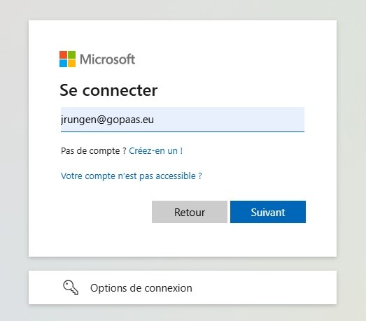 connexion à microsoft