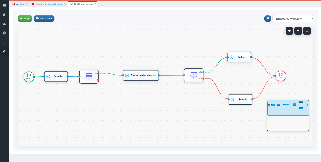 Workflow Designer interface